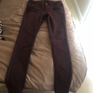 Burgundy jeans